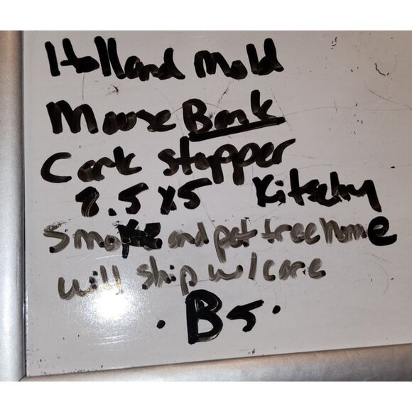 Vintage Mouse Ceramic Coin Bank With Red White Striped Shirt Blue Overalls Kit - Picture 9 of 9